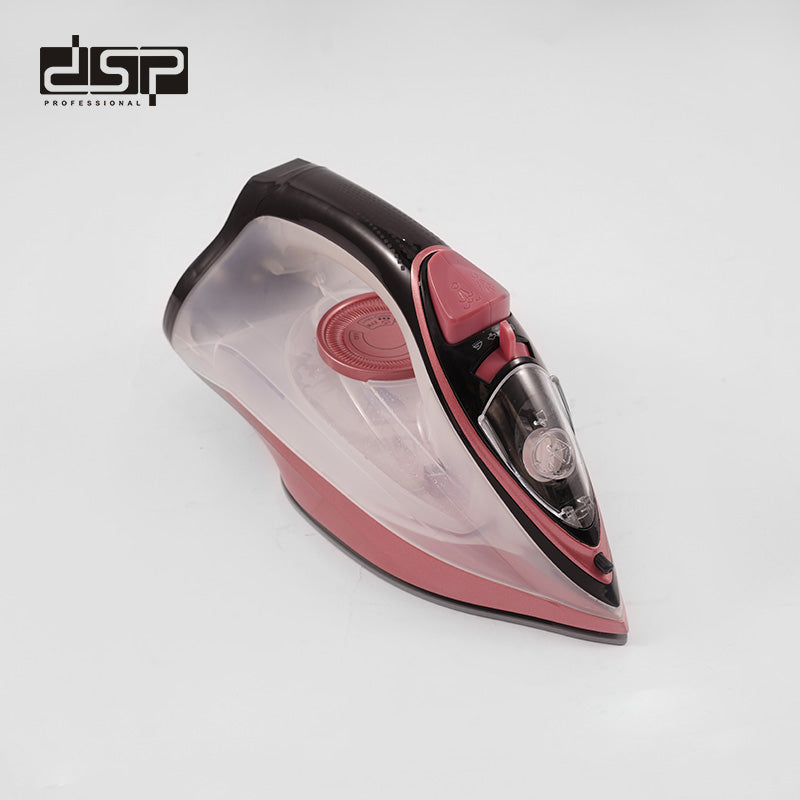 DSP Steam Iron for Clothes, 2200W Fast Heating with Retractable Cord, Ceramic Soleplate, Burst of Steam & Variable Control, Self-Cleaning, 220ml Water Tank - Perfect for Home Use