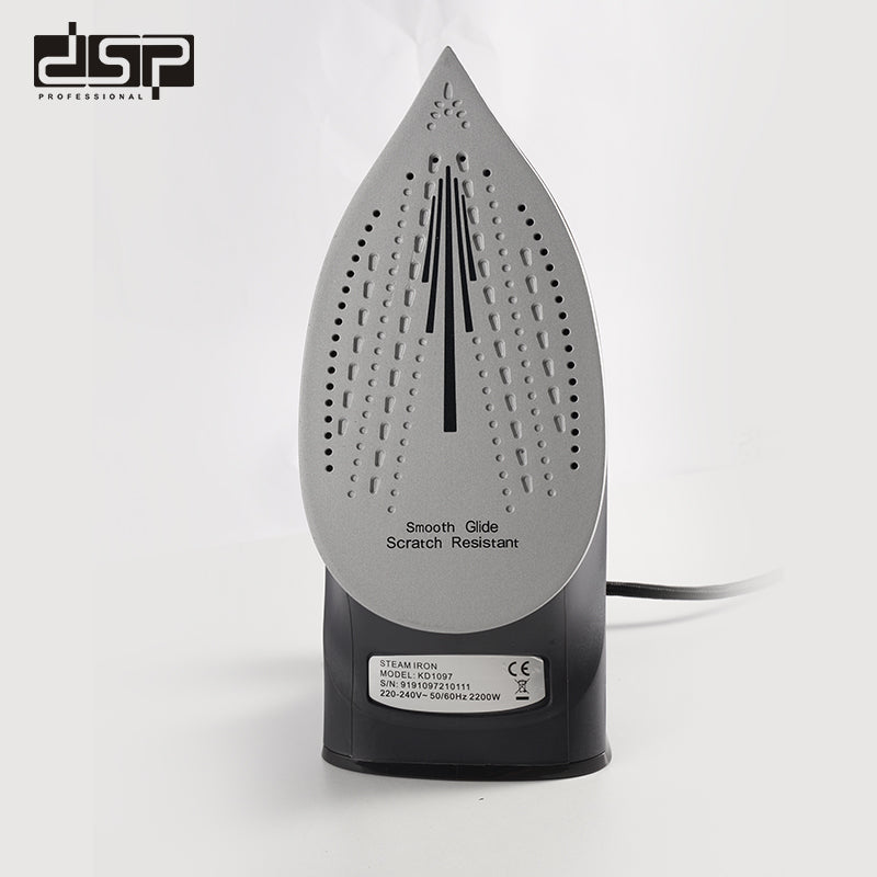 DSP Steam Iron for Clothes with Retractable Cord, 2200W Powerful Steam, Ceramic Soleplate, Dry/Spray/Vertical Steam, Self-Cleaning, 275ml Tank - Ideal for Home Use