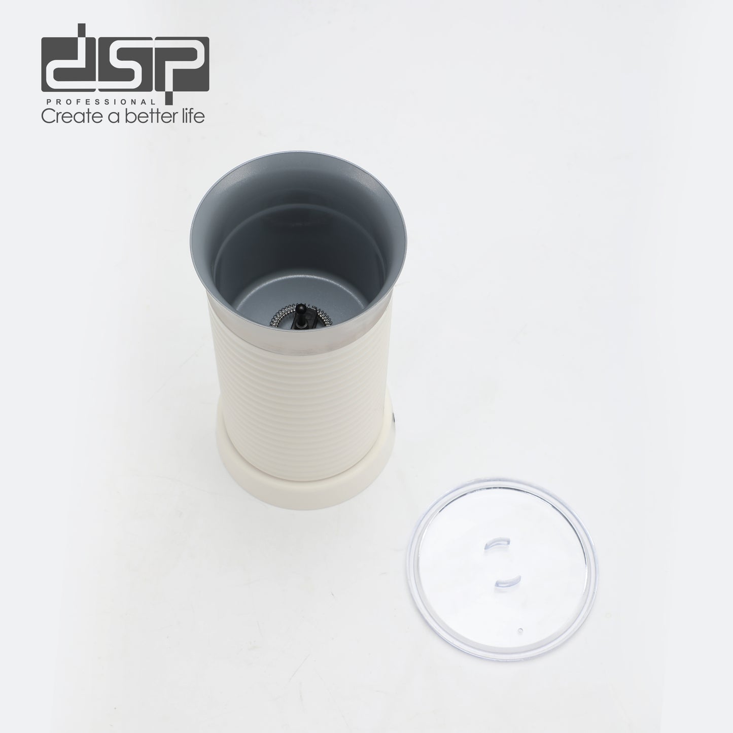 DSP Milk Frother, 550W Upgraded 4-in-1 Electric Milk Frother & Warmer with Auto Shut-Off, Hot & Cold Foam Maker for Coffee, Latte, Cappuccino – Fast 3500RPM, 304 Stainless Steel, Overheat Protection