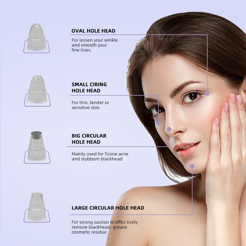 Professional 60MPa Blackhead Remover, 3-Speed Adjustable Rechargeable Facial Pore Cleaner with Water Refill  Skincare