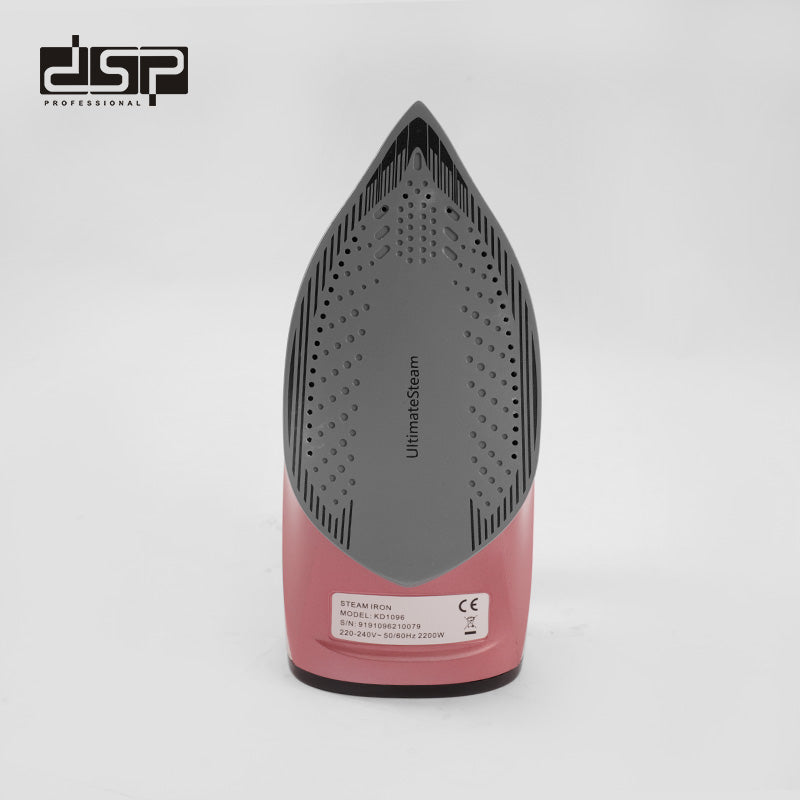 DSP Steam Iron for Clothes, 2200W Fast Heating with Retractable Cord, Ceramic Soleplate, Burst of Steam & Variable Control, Self-Cleaning, 220ml Water Tank - Perfect for Home Use