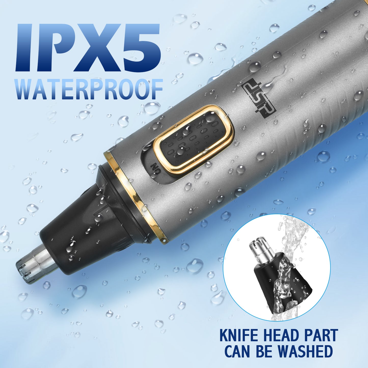 All-in-One Trimmer for Nose Eyebrow Sideburns, 8500RPM Motor 120mins Use, IPX5 Waterproof USB Rechargeable with Accessories Men's Grooming Kit