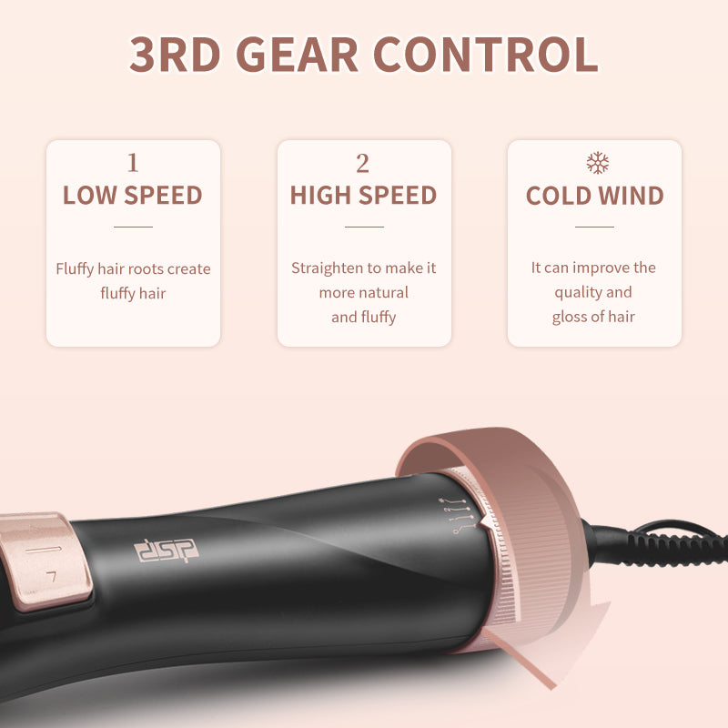 5 in 1 Rotating Hot Air Styler, 1000W RS365 Motor 27000RPM, 3 Heat Settings with Soft Switch & Overheat Protection for Damage Free Salon Styling at Home