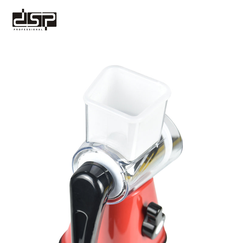 DSP 3-in-1 Manual Food Processor – Hand Crank Cheese Grater & Vegetable Slicer with Stainless Steel Blades, Safe ABS Body for Shredding Carrots, Cheese, Nuts (Home Kitchen)