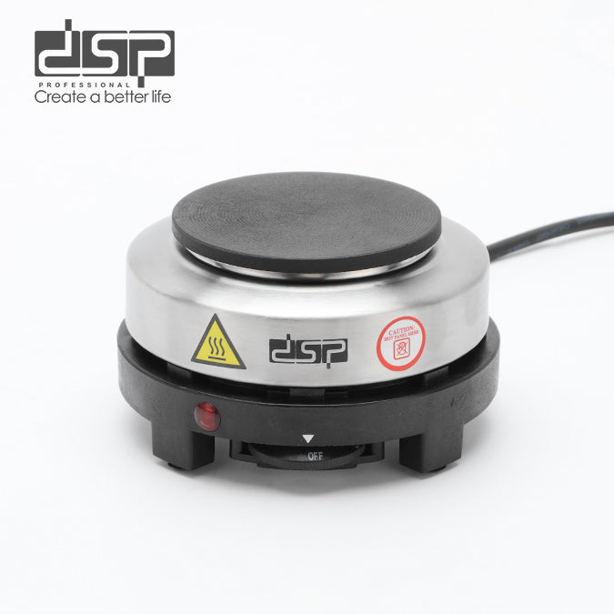 DSP Hot Plate Electric - 500W Single Burner Stove with Adjustable Thermostat, 5 Heat Settings, Overheating Protection, Compact & Portable for Home, Office, Camping (220-240V)