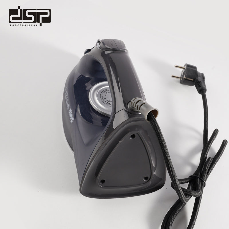 DSP Steam Iron for Clothes with Retractable Cord, 2200W Powerful Steam, Ceramic Soleplate, Dry/Spray/Vertical Steam, Self-Cleaning, 275ml Tank - Ideal for Home Use