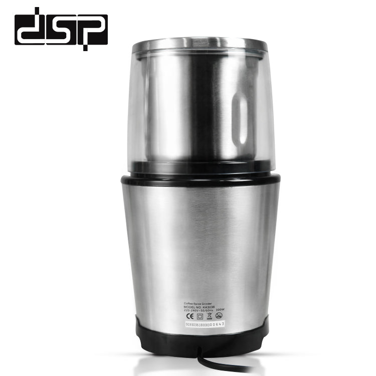 300W Professional Coffee Grinder with Stainless Steel Body, Pulse Mode & Safety Lock, Low Noise Design for Espresso/French Press at Home