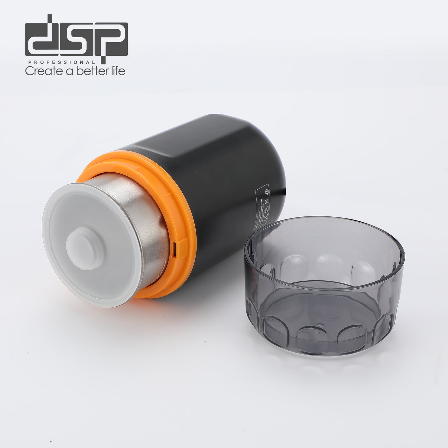 DSP Electric Coffee Grinder - Conical Burr Coffee Grinder with 200W Motor, 60g Capacity, Stainless Steel Blades for Coffee Beans & Spices, Wet & Dry Grinding, Non-Slip Base, 220-240V (Home Use)