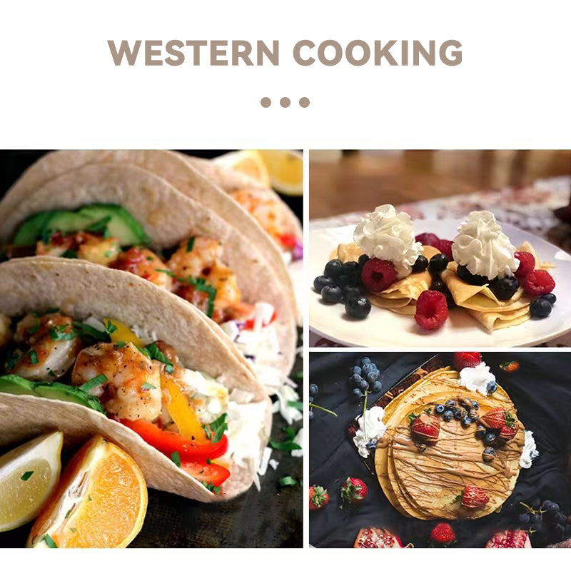 Professional Crepe Maker 650W, 20cm Non-Stick Plate with Hanging Handle & Indicator Lights for French Desserts Breakfast Cooking