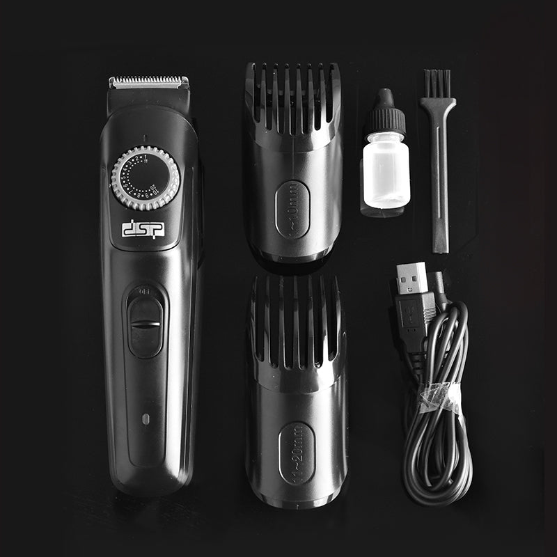 USB Rechargeable Hair Clipper, Gentle Precision Cutting with 2 Combs & Care Kit, Safe & Quiet Trimming