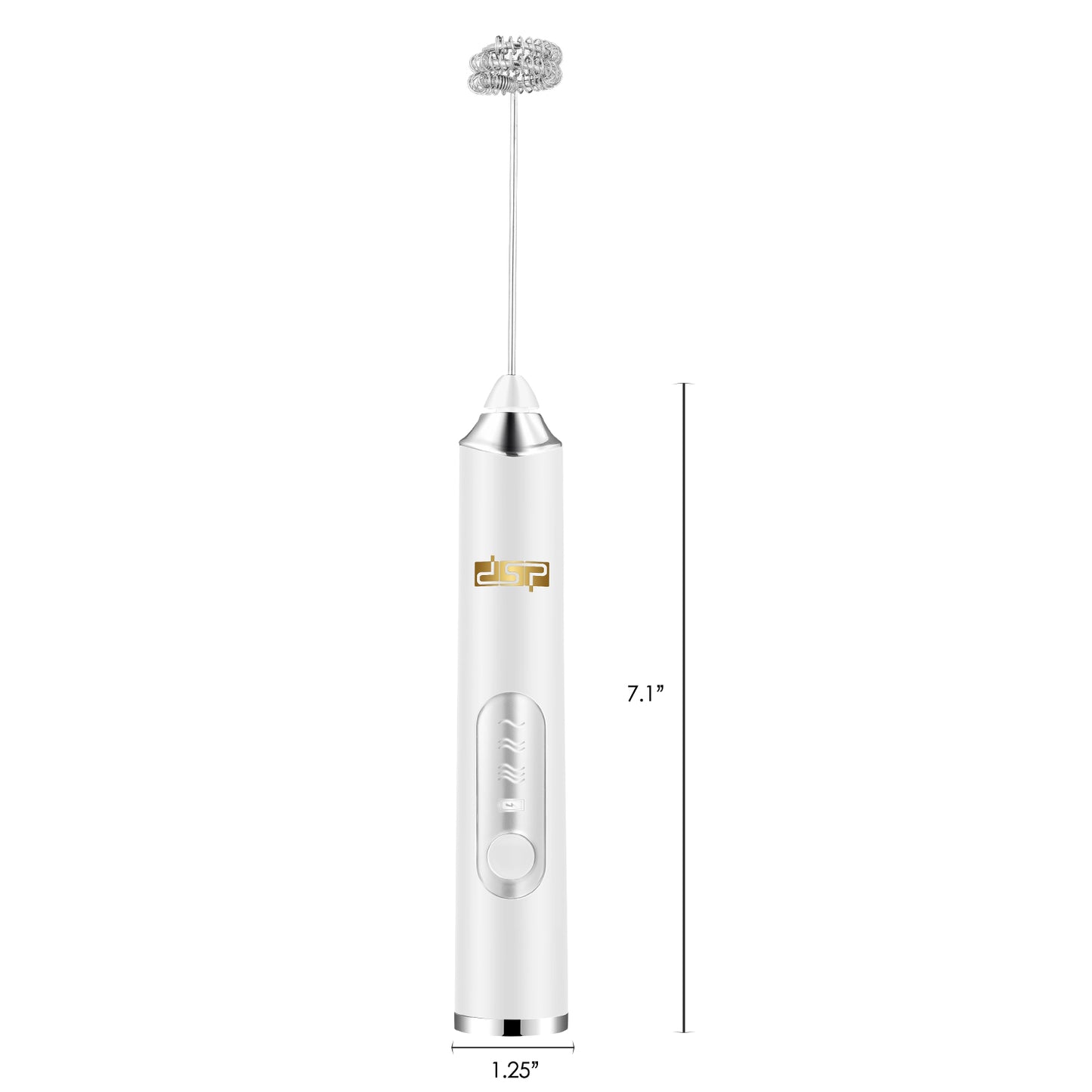 3-Speed Coffee Blender 9000RPM Stainless Steel USB Rechargeable Milk Frother Detachable Stir Eggs Mixer for Home Office Travel