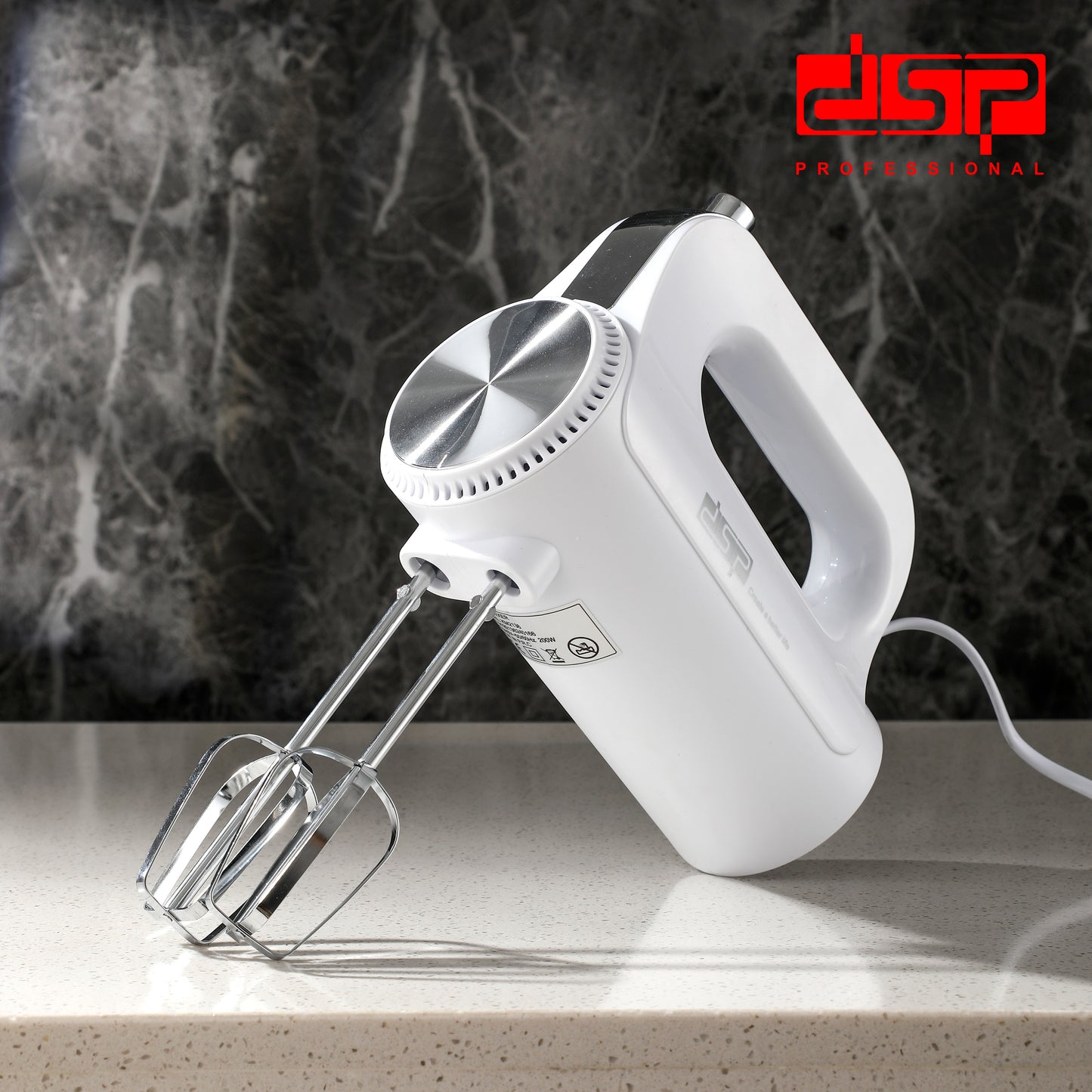 200W Professional Hand Mixer, 5-Speed Turbo & Full Copper Motor, 180mm Attachments for Baking & Cooking