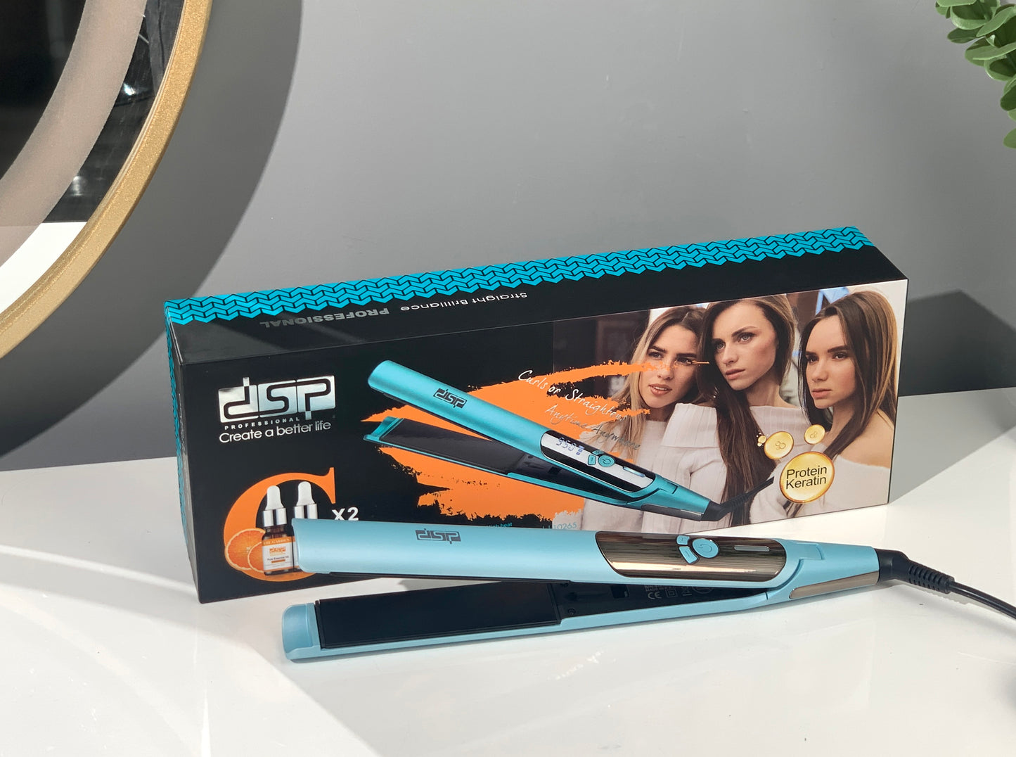 DSP Top Rated 150s Fast Heat Hair Straightener, 360° Rotary Cord & Damage-Free Care