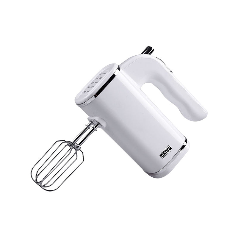 Professional 200W 5-Speed Turbo Hand Mixer Heavy Duty Full Copper Motor Kitchen Baking Dough Kneading Effortless Beater Eject Silver Coated Housing