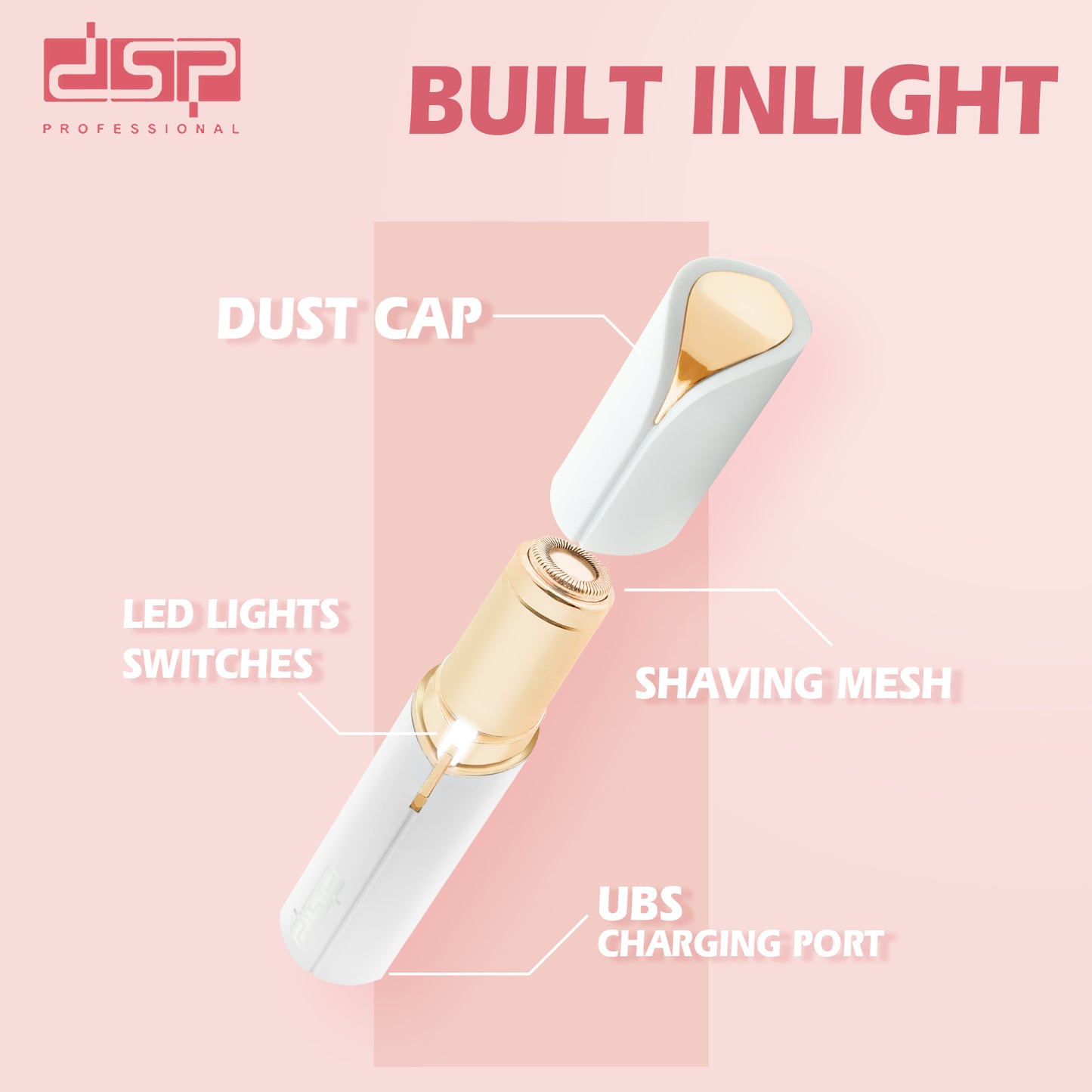 9000RPM High-Speed Gentle Facial Hair Removal, USB Rechargeable for Sensitive Skin, 40Min Painless Use & Precision Grooming