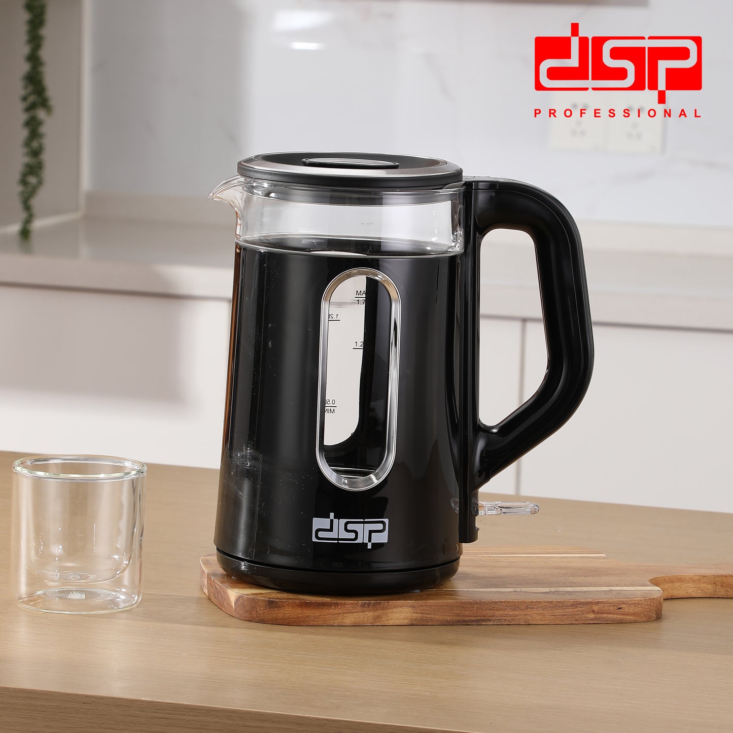 2200W Fast Boil Electric Kettle, 1.7L Cordless with Auto Shut-Off, LED & Safety Protections for Home/Office