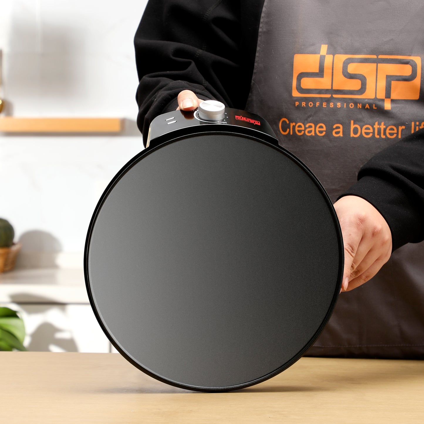 1200W Crepe Maker, 30cm Teflon Non-Stick Plate, Adjustable Temp with Wooden Spatula & Stick, Perfect for Crepes, Pancakes, Breakfast & Desserts