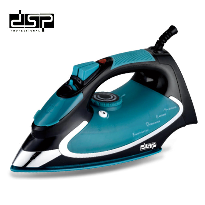 DSP 2200W Steam Iron for Clothes, Ceramic Soleplate, Adjustable Steam & Temperature, Self-Clean, Anti-Calc, Anti-Drip, 270ml Water Tank, 360° Swivel Cord – Perfect for Home Ironing