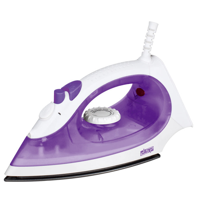 DSP 1800W Steam Iron for Clothes, Non-Stick Soleplate, Adjustable Steam & Temperature, 90ml Water Tank, Vertical Steam, Burst of Steam, Self-Clean, Anti-Drip – Ideal for Home Use