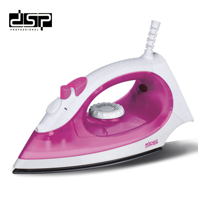 DSP 1800W Steam Iron for Clothes, Non-Stick Soleplate, Adjustable Steam & Temperature, 90ml Water Tank, Vertical Steam, Burst of Steam, Self-Clean, Anti-Drip – Ideal for Home Use