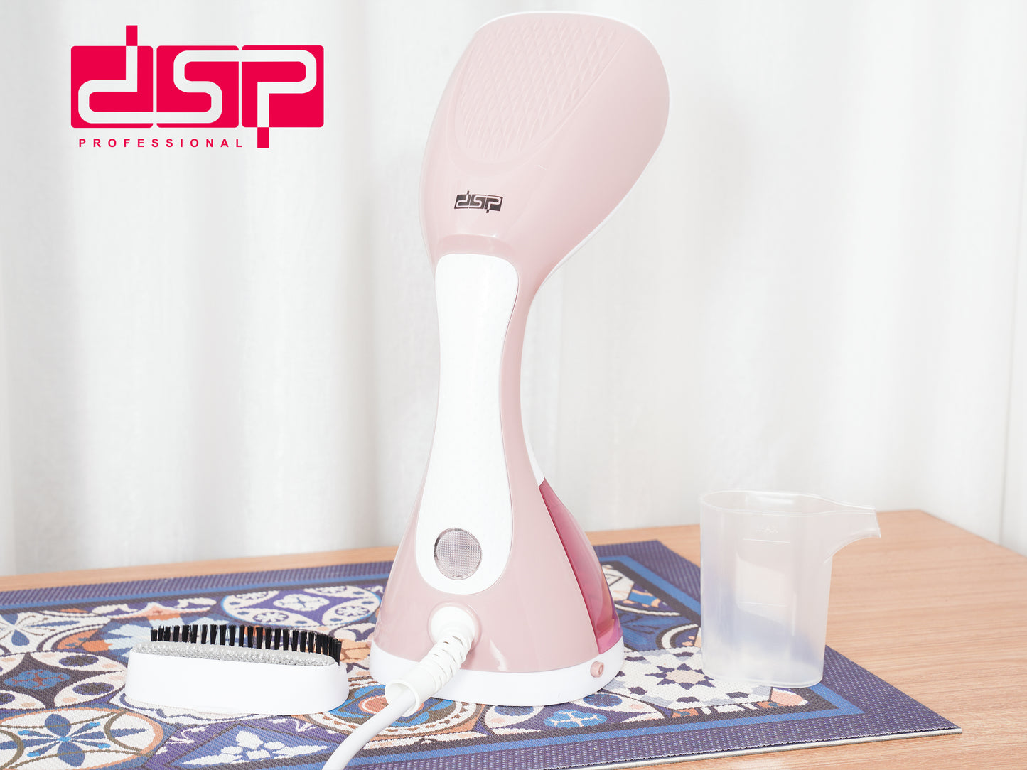 DSP Handheld Garment Steamer for Clothes, 1400W Portable Steam Iron with 220ML Detachable Water Tank, Fast Heat-Up & Overheat Protection, Home Use Wrinkle Remover