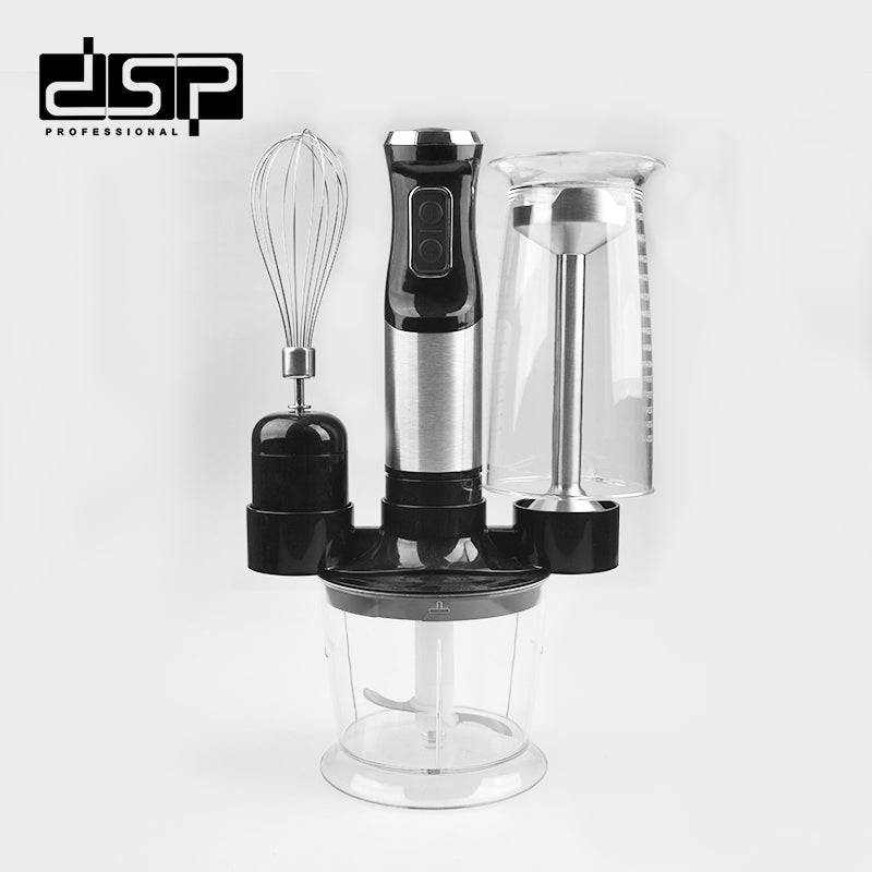 DSP 5 in 1 Blender Set - 1000W Immersion Hand Blender with 700ML Cup, Egg Whisk, Meat Chopper & Stand, Powerful Motor for Smoothies, Soup, Baby Food (220-240V)