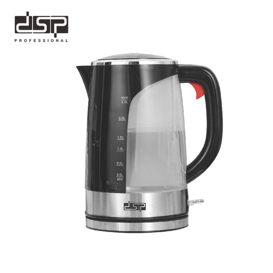 2.5L 2200W Fast Boil Electric Kettle Auto Shut Off Dry Protection Water Window Filter Safe Home Office Use